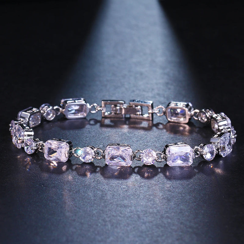 Charming CZ Slider Bracelet for Women