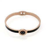 Double Circle Roman Numerals Love Cuff Bracelet Resin Womens Bracelet