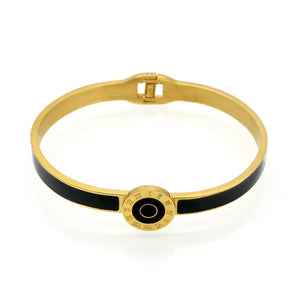 Double Circle Roman Numerals Love Cuff Bracelet Resin Womens Bracelet