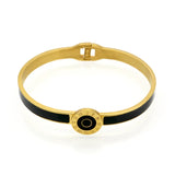 Double Circle Roman Numerals Love Cuff Bracelet Resin Womens Bracelet