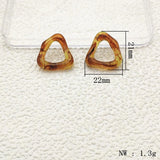 Resin Triangle Charm 21x22mm 100pcs for DIY Earring/Necklace