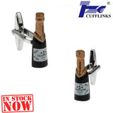 Champagne Bottle Cufflink Cuff Link Set
