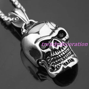 Charming Punk Skull Stainless Steel Men's Necklace