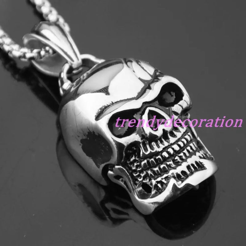 Charming Punk Skull Stainless Steel Men's Necklace