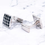 Classic Square Rhinestone Cufflinks for Men French Business Shirt Jewelry