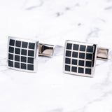 Classic Square Rhinestone Cufflinks for Men French Business Shirt Jewelry