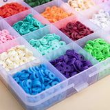 Colorful Clay Beads Set 6mm Round Polymer DIY Bracelet Accessories