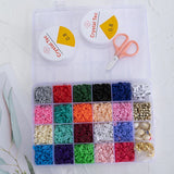 Colorful Clay Beads Set 6mm Round Polymer DIY Bracelet Accessories