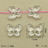 Clear Acrylic Butterfly Shape Beads for Earrings/Necklace DIY Parts