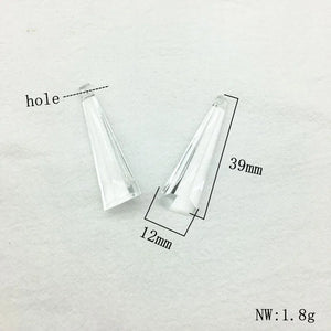 Clear Acrylic Drop Charm for DIY Jewelry, Findings & Component