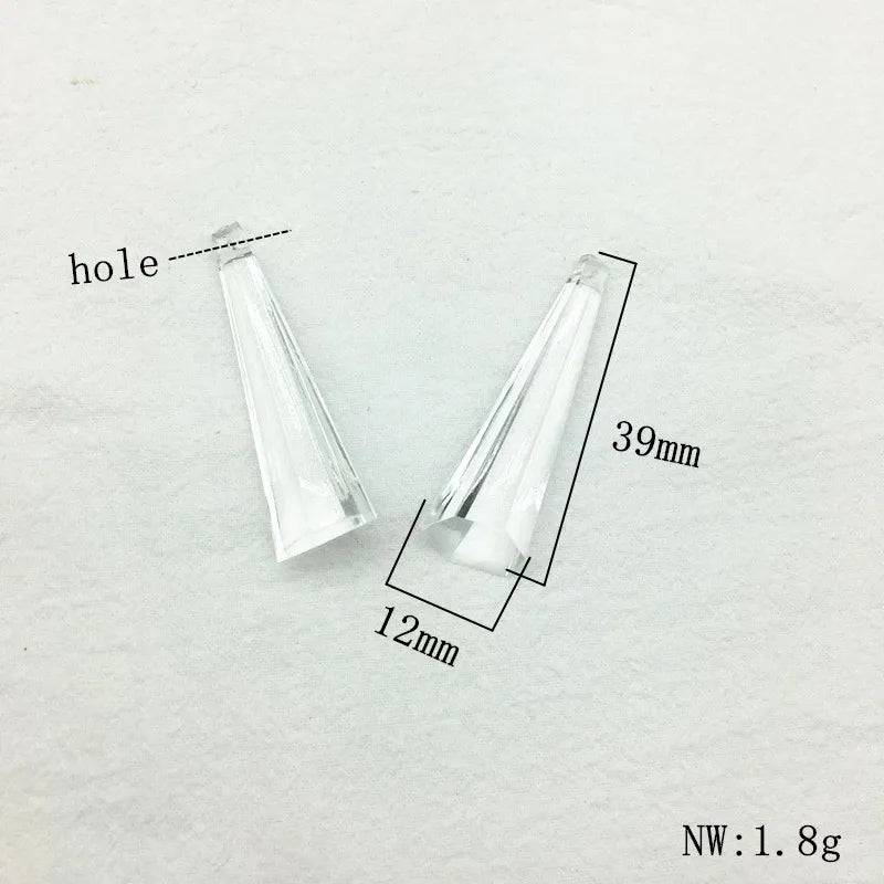 Clear Acrylic Drop Charm for DIY Jewelry, Findings & Component