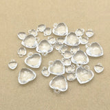 Clear Acrylic Heart Shape Charm Beads for Jewelry DIY, Findings