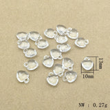 Clear Acrylic Heart Shape Charm Beads for Jewelry DIY, Findings