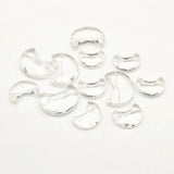 Clear Acrylic Moon Shape Beads for DIY Jewelry Making