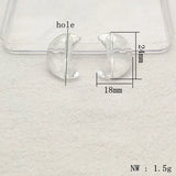 Clear Acrylic Moon Shape Beads for DIY Jewelry Making