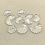 Clear Acrylic Moon Shape Beads for DIY Jewelry Making