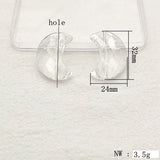 Clear Acrylic Moon Shape Beads for DIY Jewelry Making