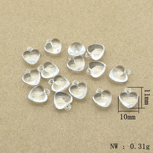 Heart Shape Charm Beads for Necklace/Earring DIY Parts