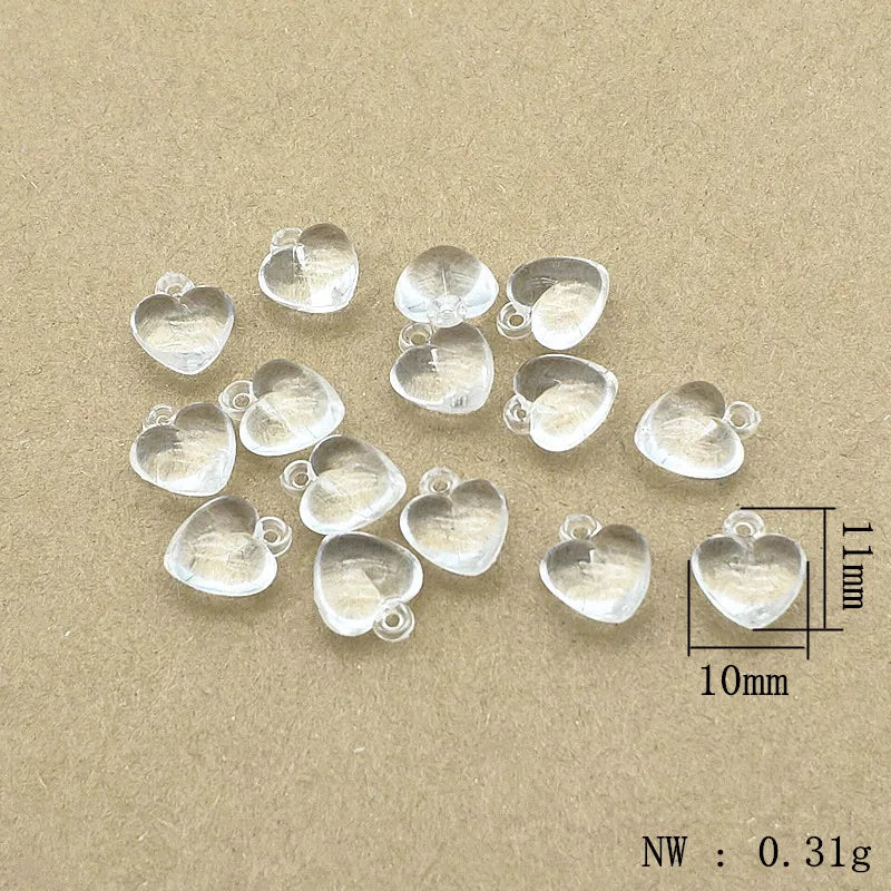 Heart Shape Charm Beads for Necklace/Earring DIY Parts