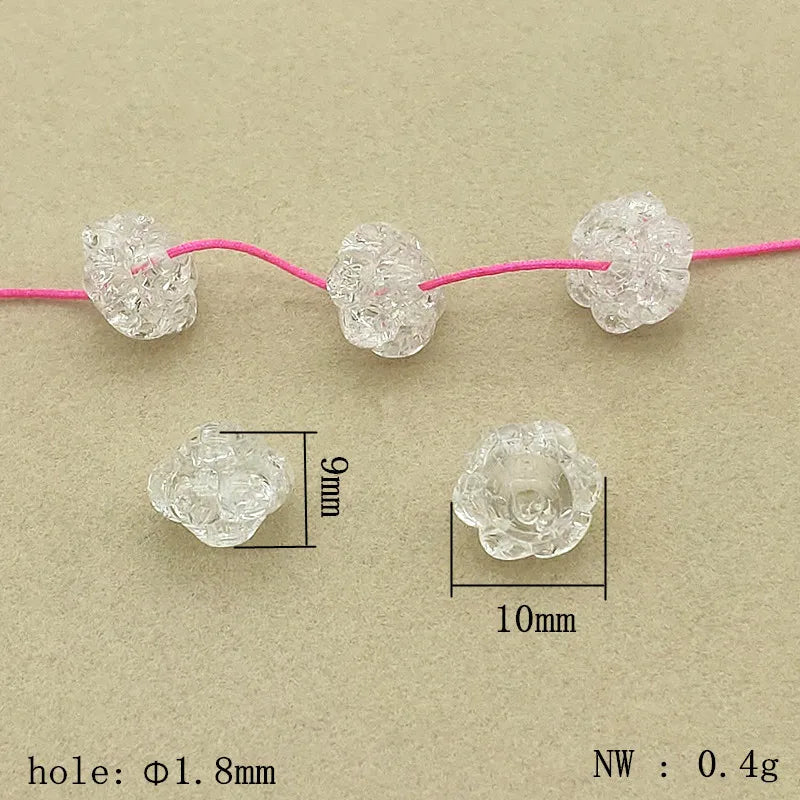 Clear Crack Irregular Shape Beads Jewelry Findings & Components
