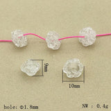 Clear Crack Irregular Shape Beads Jewelry Findings & Components
