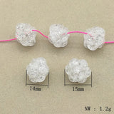 Clear Crack Irregular Shape Beads Jewelry Findings & Components