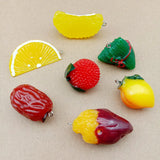 Arrival Resin Cabochons DIY Jewelry Charms 50pcs Fruit Lemon Strawberry Peach