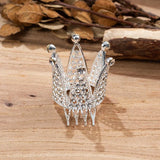 Silver Plated Crystal Tiara Crown Wedding Hair Accessories