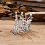 Silver Plated Crystal Tiara Crown Wedding Hair Accessories