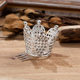 Silver Plated Crystal Tiara Crown Wedding Hair Accessories
