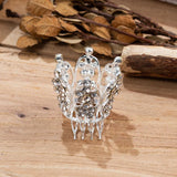 Silver Plated Crystal Tiara Crown Wedding Hair Accessories