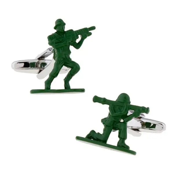 Green Counter-Strike Brass Cufflinks for Men