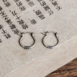 Arrival Punk 925 Silver Circle Hoop Earrings Allergy-Free