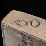 Arrival Punk 925 Silver Circle Hoop Earrings Allergy-Free