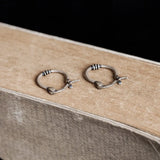 Arrival Punk 925 Silver Circle Hoop Earrings Allergy-Free