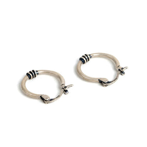 Arrival Punk 925 Silver Circle Hoop Earrings Allergy-Free
