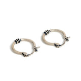 Arrival Punk 925 Silver Circle Hoop Earrings Allergy-Free