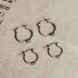 Arrival Punk 925 Silver Circle Hoop Earrings Allergy-Free