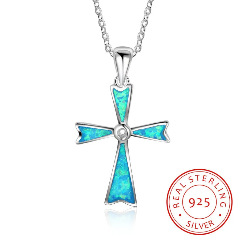 Opal Silver Jewelry Pendant Necklace for Women