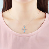 Opal Silver Jewelry Pendant Necklace for Women