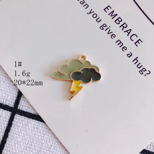 Enamel Alloy Cloud Light Charms 100pcs Necklace Earring Bracelet Pendant