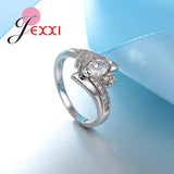 Cubic Zirconia Rings 925 Silver Party Jewelry Gift