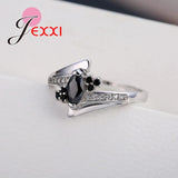 Cubic Zirconia Rings 925 Silver Party Jewelry Gift