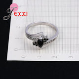 Cubic Zirconia Rings 925 Silver Party Jewelry Gift