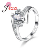 Cubic Zirconia Rings 925 Silver Party Jewelry Gift