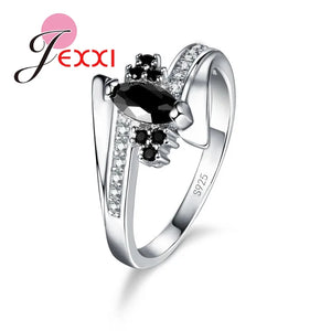 Cubic Zirconia Rings 925 Silver Party Jewelry Gift