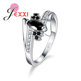 Cubic Zirconia Rings 925 Silver Party Jewelry Gift