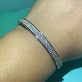 Arrival Sterling Silver Clear Cubic Zircon Lucky Bracelet