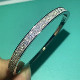 Arrival Sterling Silver Clear Cubic Zircon Lucky Bracelet