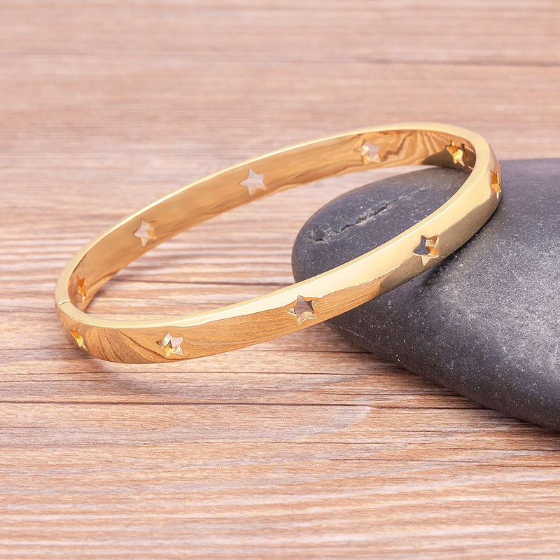 Classic Crystal Cuff Bangles Wedding Jewelry